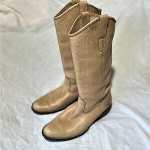 Born womens size 8.5 tall tan leather western cowboy boots